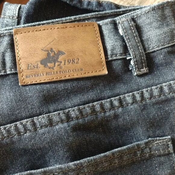 Men's 2 Pairs Dark Indigo & Black Rinse Slim Straight Leg Jeans Bundle 38x30 - Picture 10 of 13